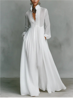 Nerea | Vestido maxi minimalista con cuello alto