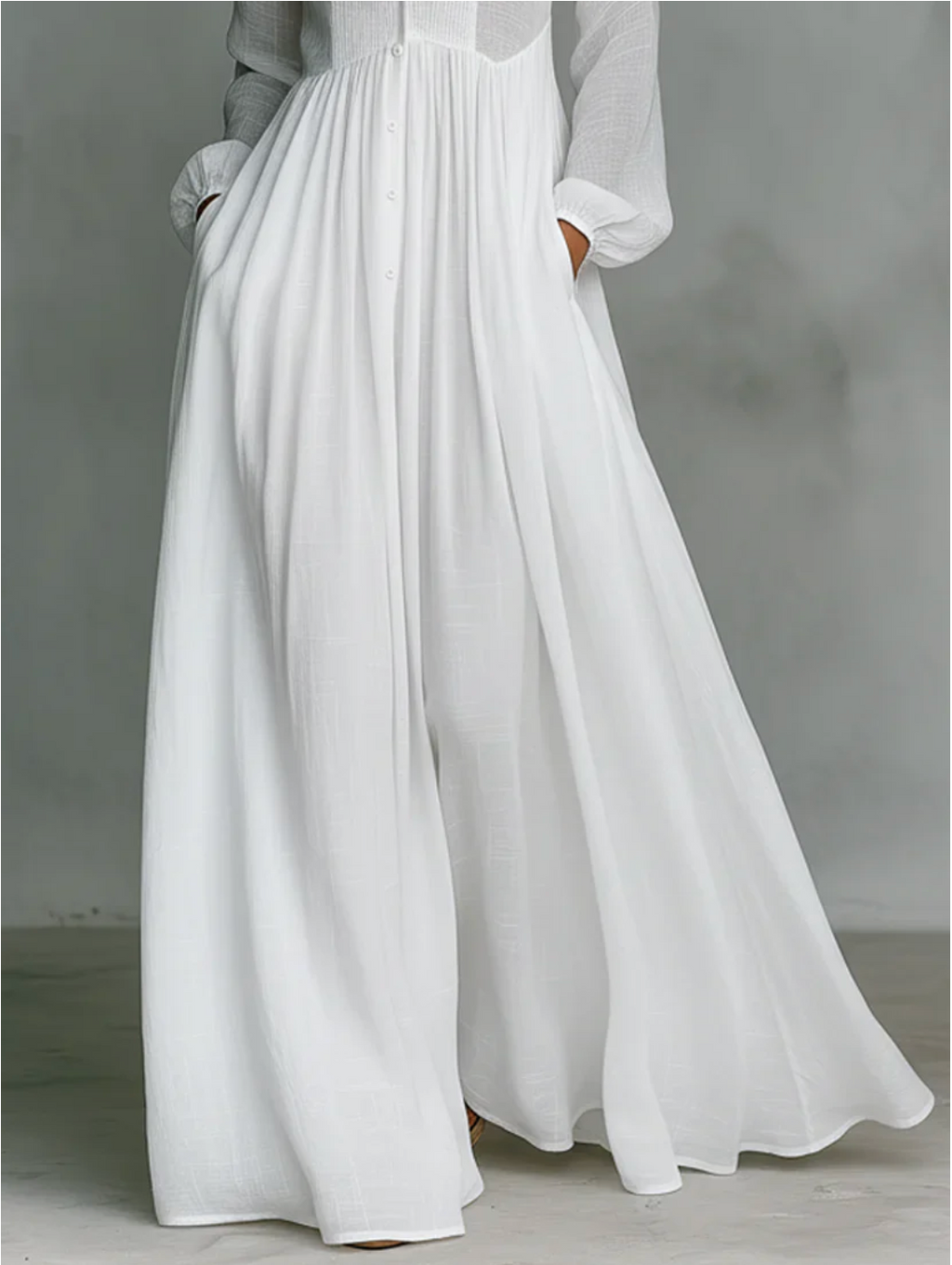 Nerea | Vestido maxi minimalista con cuello alto